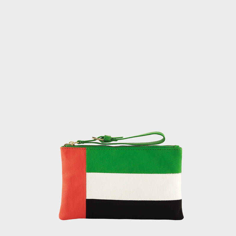 'ARABIAN' Country Flag Designer Leather Wristlet