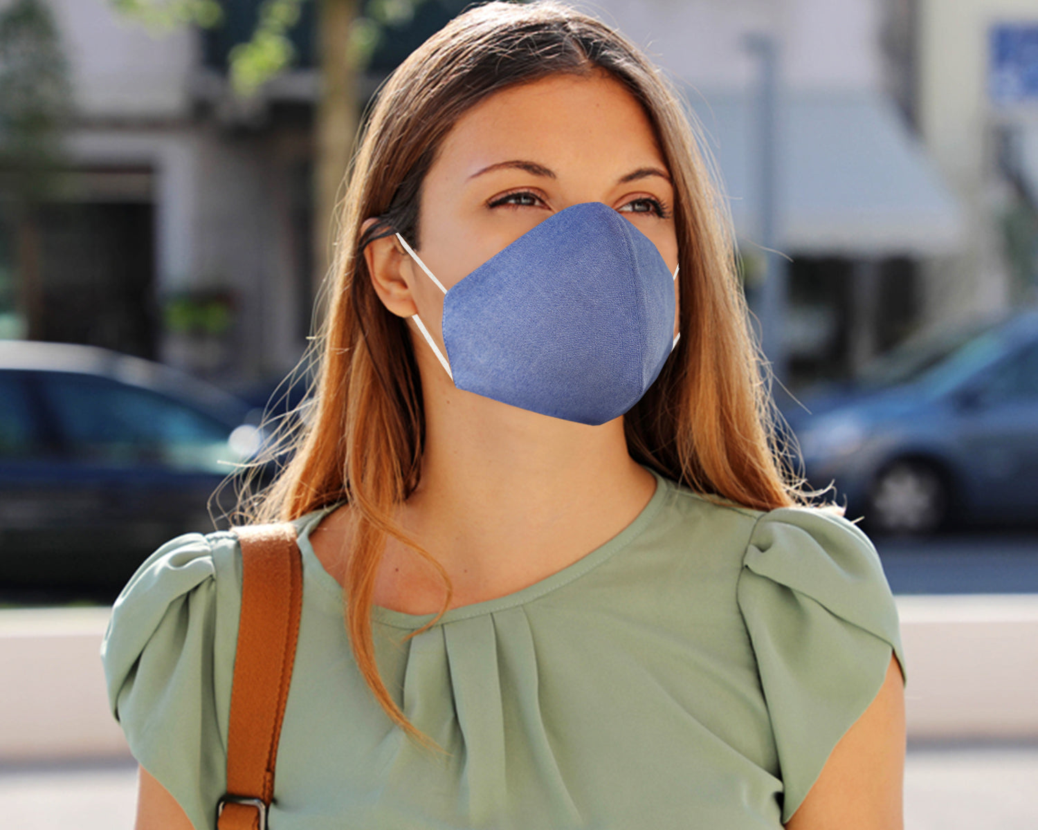 Pack of 3 Pure Cotton 4-layer Protective Premium Unisex Washable Blue Face Mask