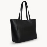 'ABINGDON' Black Real Leather Designer Tote Bag