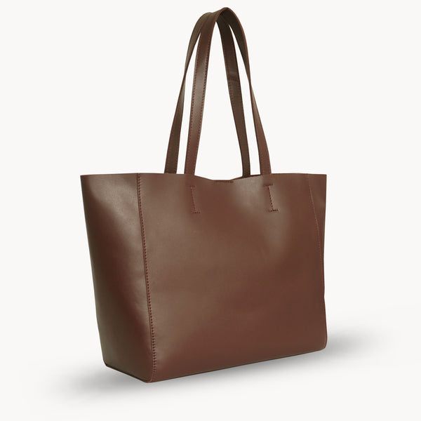 'ABINGDON' Tan Real Leather Designer Tote Bag