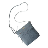 'AGATHA' Distressed Denim Vintage VT Real Leather Crossbody Bag