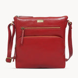 'AGATHA' Chillipepper Red Vintage Polished VT Real Leather Crossbody Bag