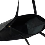 'AGNES' Black Croc Real Leather Designer Tote Bag