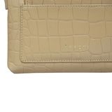 'ARIA' Camel Croc Real Leather Crossbody Bag & Purse Set