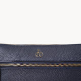 'BECKY' Navy Pebble Grain Real Leather Crossbody Bag