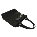 'Barbara' Black Soft Full Grain Leather Tote Bag