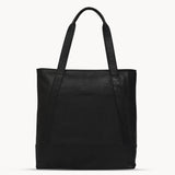'Barbara' Black Soft Full Grain Leather Tote Bag