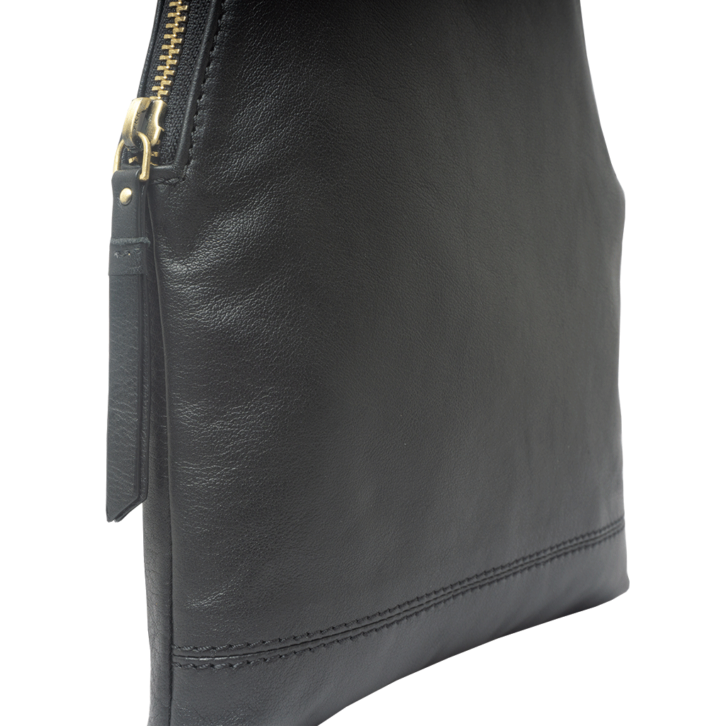 'BELLA' Black Pebble Grain Small Leather Backpack