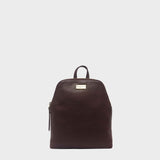 'BELLA' Burgundy Pebble Grain Small Leather Backpack