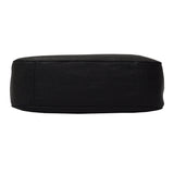 'BIANCA' Black Pebble Grain Leather Slouchy Hobo Bag