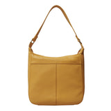 'BIANCA' Burnt Orange Pebble Grain Leather Slouchy Hobo Bag