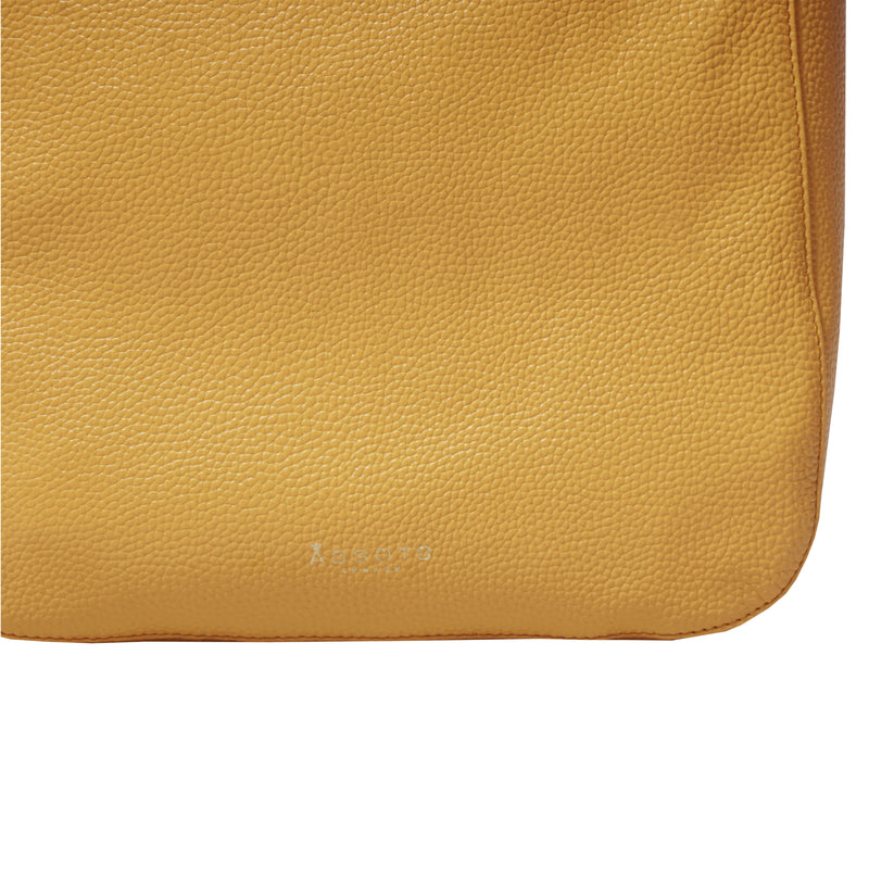 'BIANCA' Burnt Orange Pebble Grain Leather Slouchy Hobo Bag