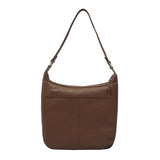 'BIANCA' Tan Pebble Grain Leather Slouchy Hobo Bag