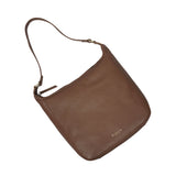 'BIANCA' Tan Pebble Grain Leather Slouchy Hobo Bag