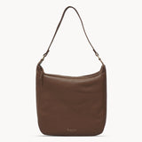 'BIANCA' Tan Pebble Grain Leather Slouchy Hobo Bag