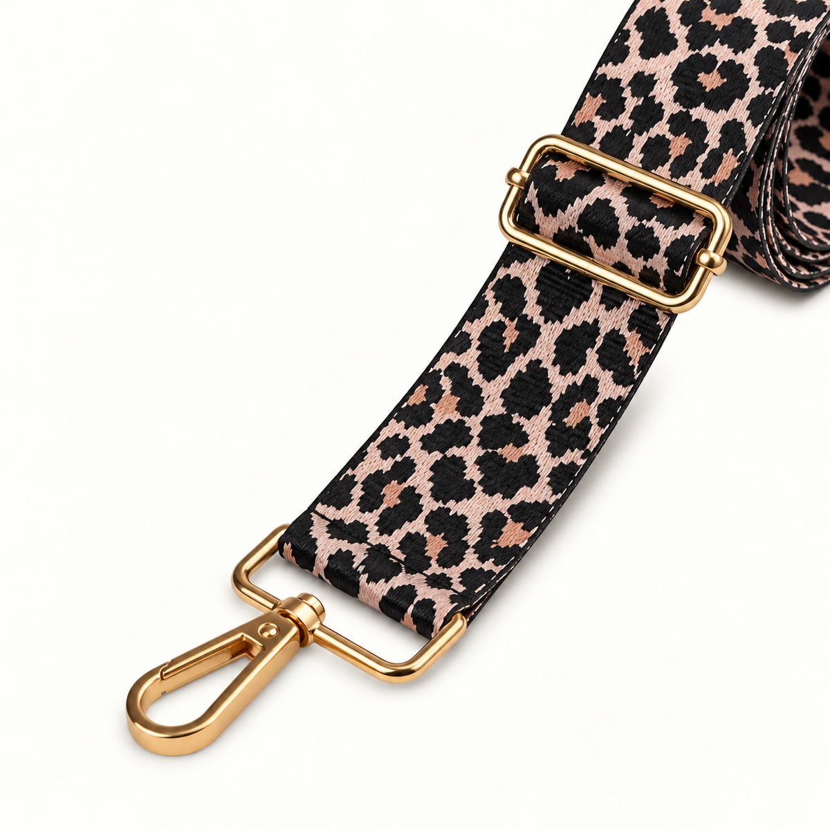 Cream Leopard Bag Strap