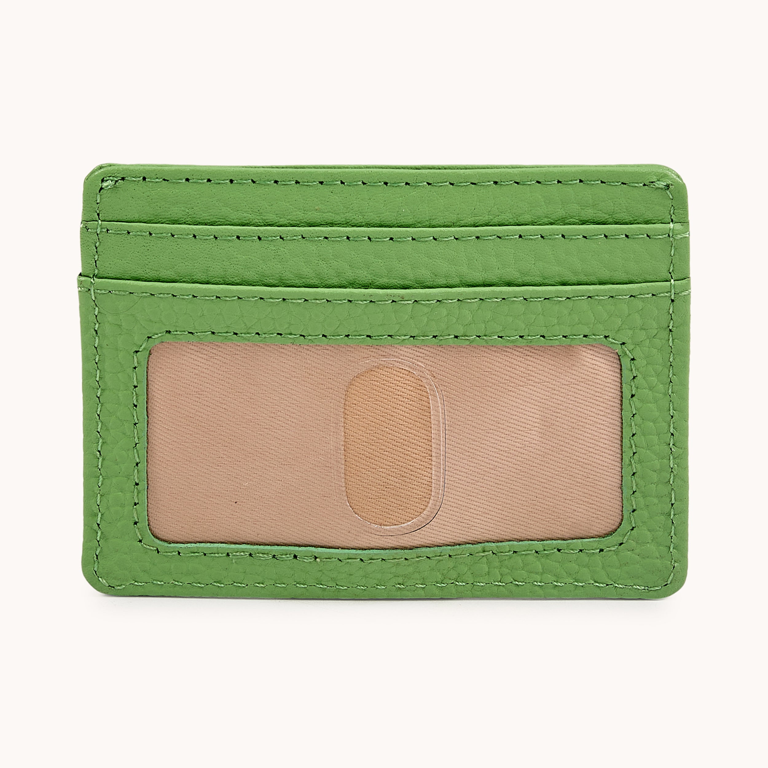 'SAVILE' Matcha Green Real Leather RFID Cardholder