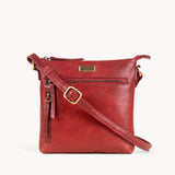 'RUE' Chilli Pepper Waxy VT Real Leather Crossbody Bag