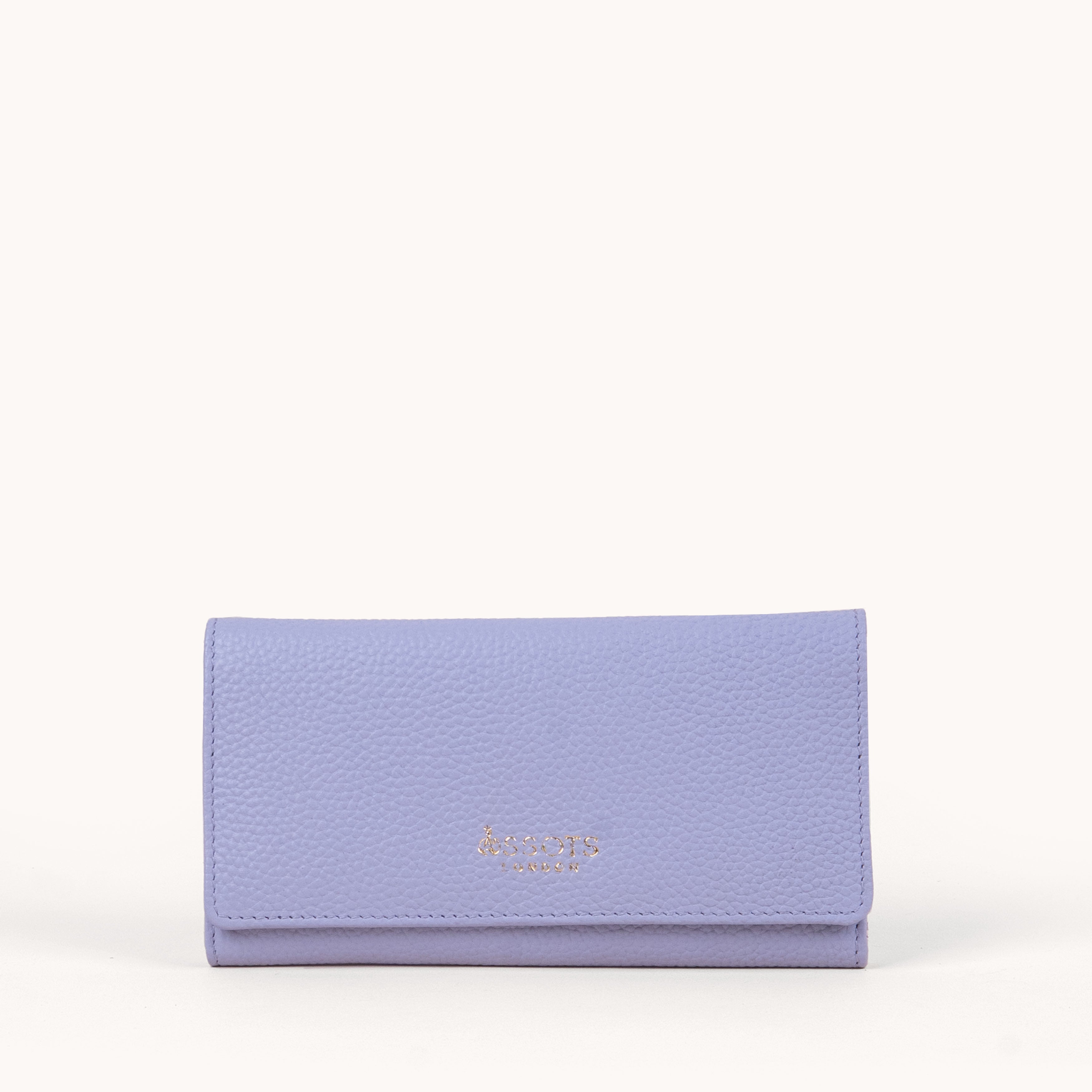 'CLAIRE' Lilac Pebble Grain Real Leather Crossbody Bag
