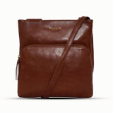 'CANARY' Brown Vintage Leather Crossbody bag