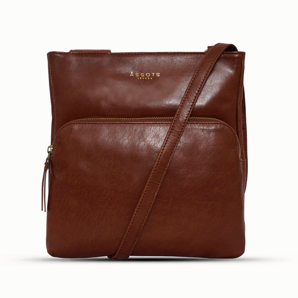'CANARY' Brown Vintage Leather Crossbody bag