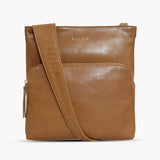 'CANARY' TAN Vintage Leather Crossbody bag