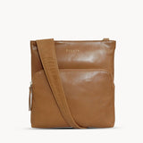 'CANARY' Tan Vintage Leather Crossbody bag
