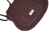 'CARMEL' Maroon Red Real Leather Shoulder Crossbody Bag