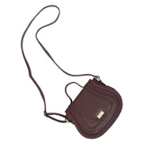 'CARMEL' Maroon Red Real Leather Shoulder Crossbody Bag