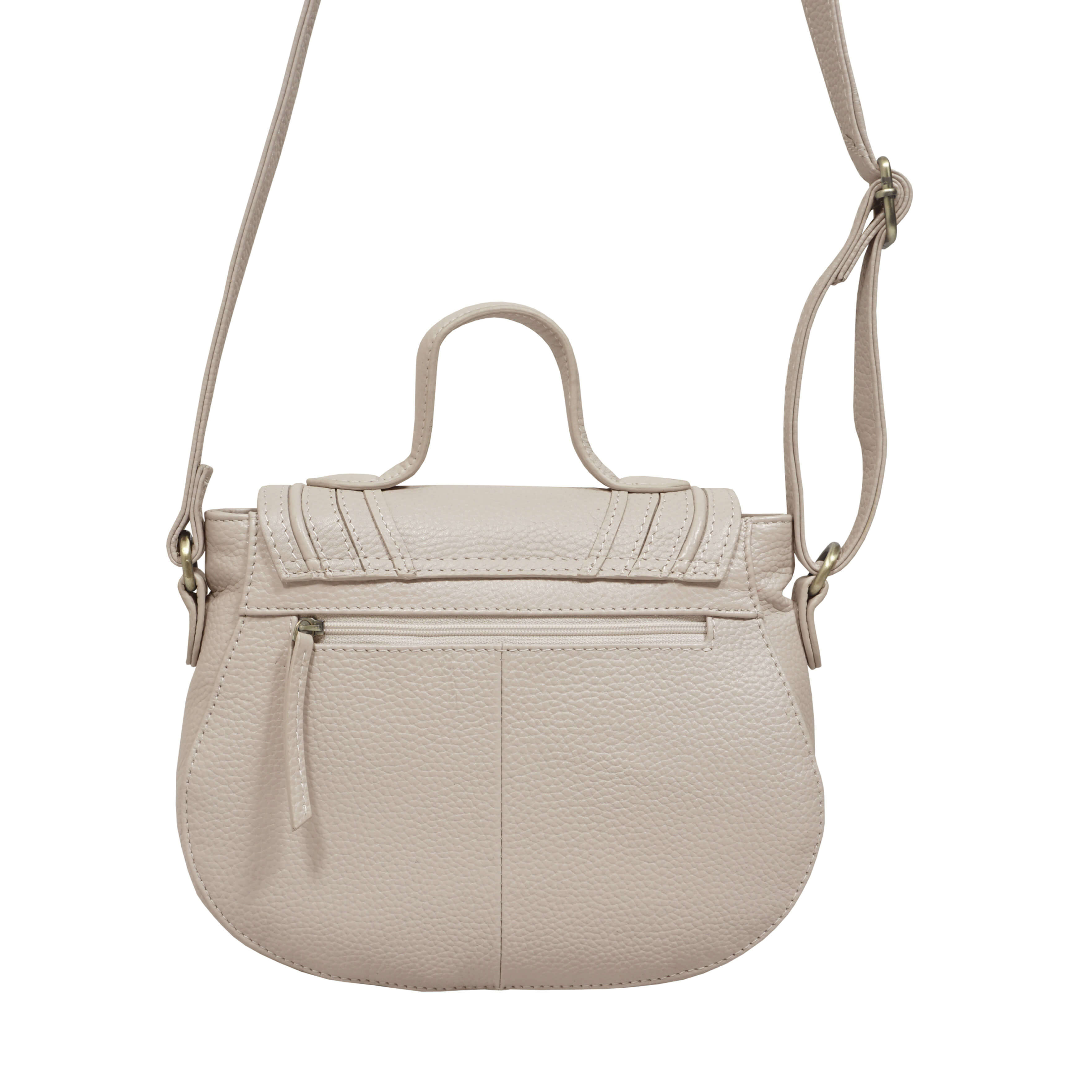 'CARMEL' Light Pink Real Leather Shoulder Crossbody Bag