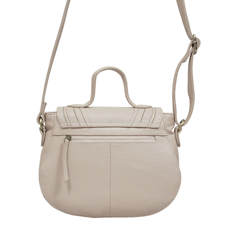 'CARMEL' Light Pink Real Leather Shoulder Crossbody Bag