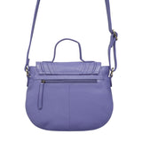 'CARMEL' Violet Blue Real Leather Shoulder Crossbody Bag