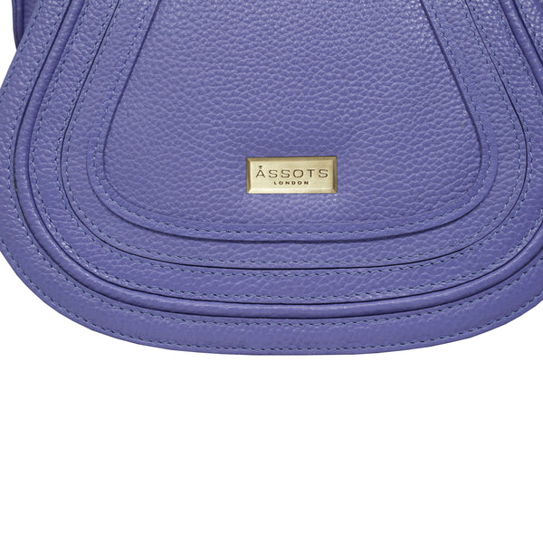 'CARMEL' Violet Blue Real Leather Shoulder Crossbody Bag