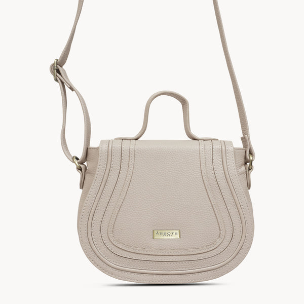 'CARMEL' Light Pink Real Leather Shoulder Crossbody Bag