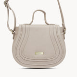 'CARMEL' Light Pink Soft Pebble Grain Real Leather Flapover Purse Wallet