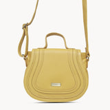 'CARMEL' Mustard Real Leather Shoulder Crossbody Bag