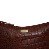 'CAROL' Red Croc Real Leather Designer Crossbody Shoulder Bag
