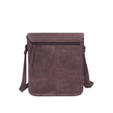 'CAROLYN' Plum Distressed  Real Leather iPad Tablet Crossbody Bag