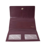 'CLAIRE' Plum Polished VT Vintage Leather Flap Over Purse