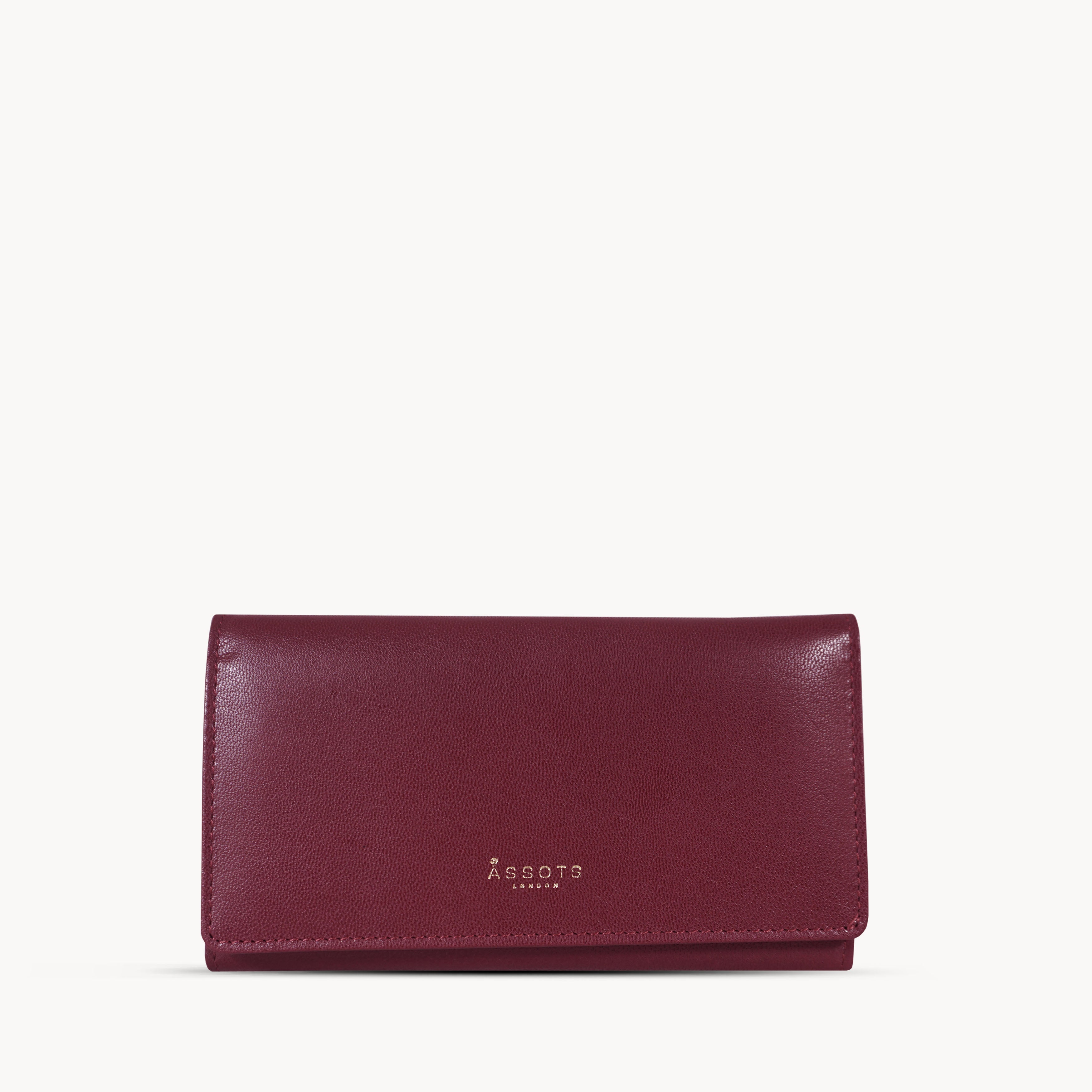 'CLAIRE' Chilli Pepper Red Polished VT Vintage Leather Flap Over Purse
