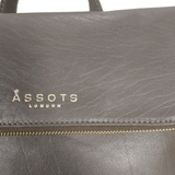 'MERLIN' Mokka Brown Full Grain Leather Zip Around Flap-over Backpack