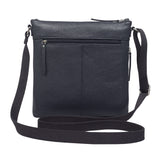 'CORI' Navy Pebble Grain Real Leather Crossbody Bag