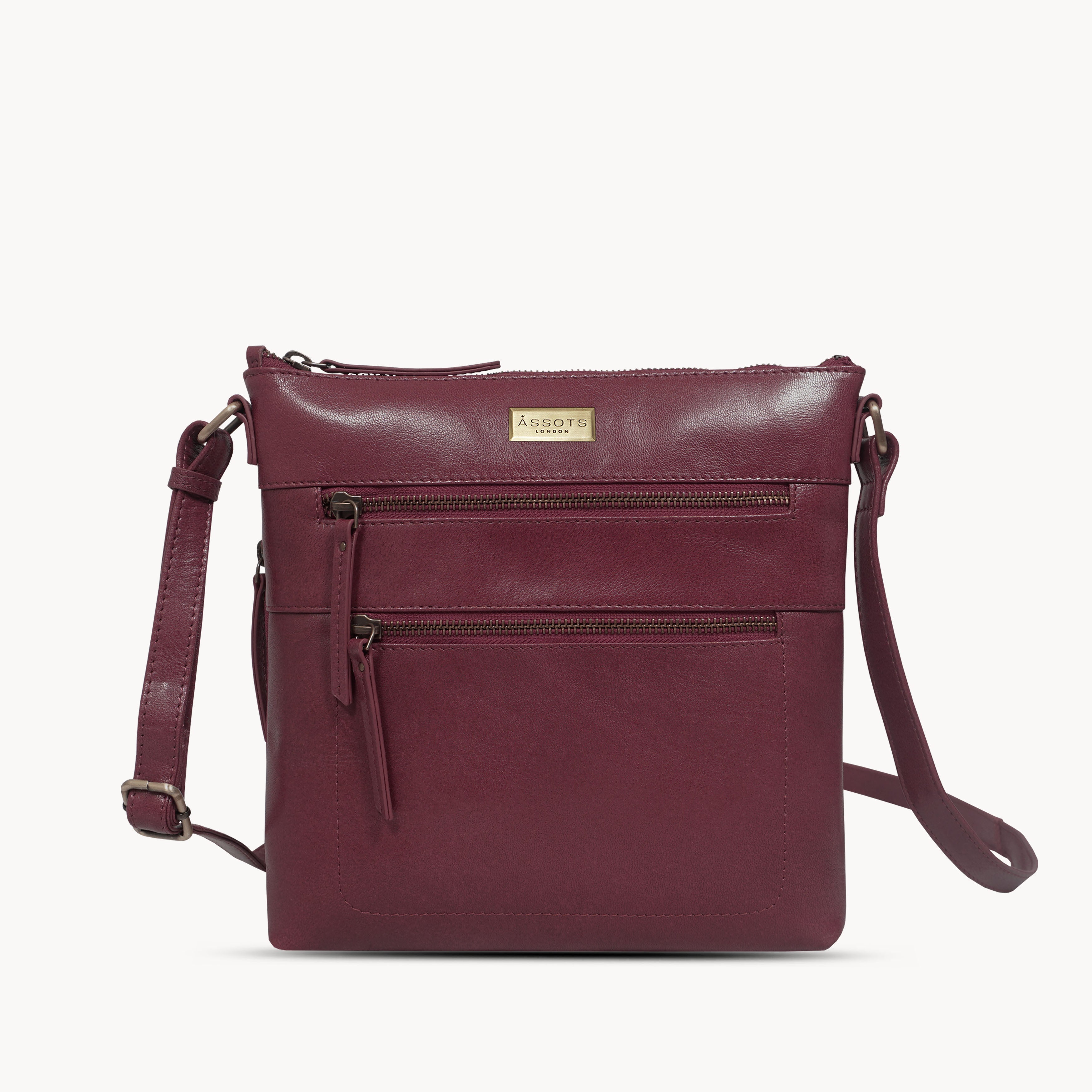 'CORI' Chilli Pepper Waxy VT Real Leather Crossbody Bag
