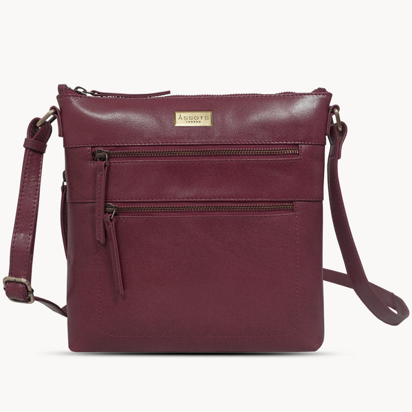 'CORI' Chilli Pepper Waxy VT Real Leather Crossbody Bag