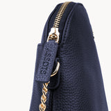 'DOVE' Navy Pebble Grain Real Leather Crossbody Bag