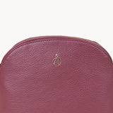 'DOVE' Carmine Pink Pebble Grain Real Leather Crossbody Bag