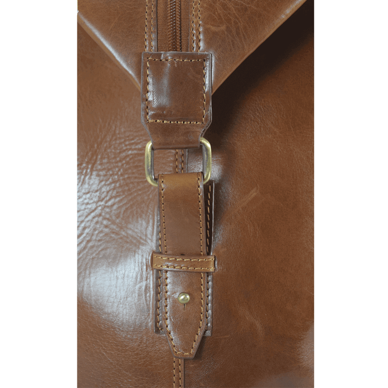 'CANNON' Tan Vintage Leather Holdall