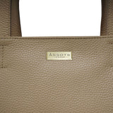 'DEBRA' Camel Pebble Grain Real Leather Crossbody Shoulder Bag