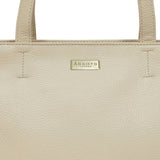 'DEBRA' Off White Pebble Grain Real Leather Crossbody Shoulder Bag