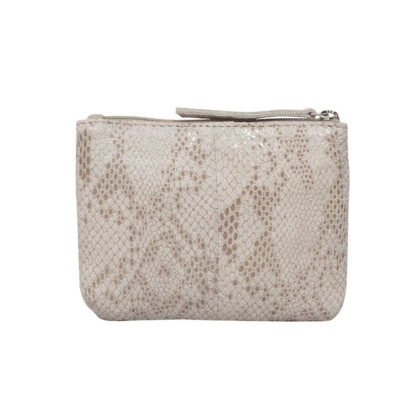 'DENISE' Light Pink Python Snake Real Leather Purse Wallet